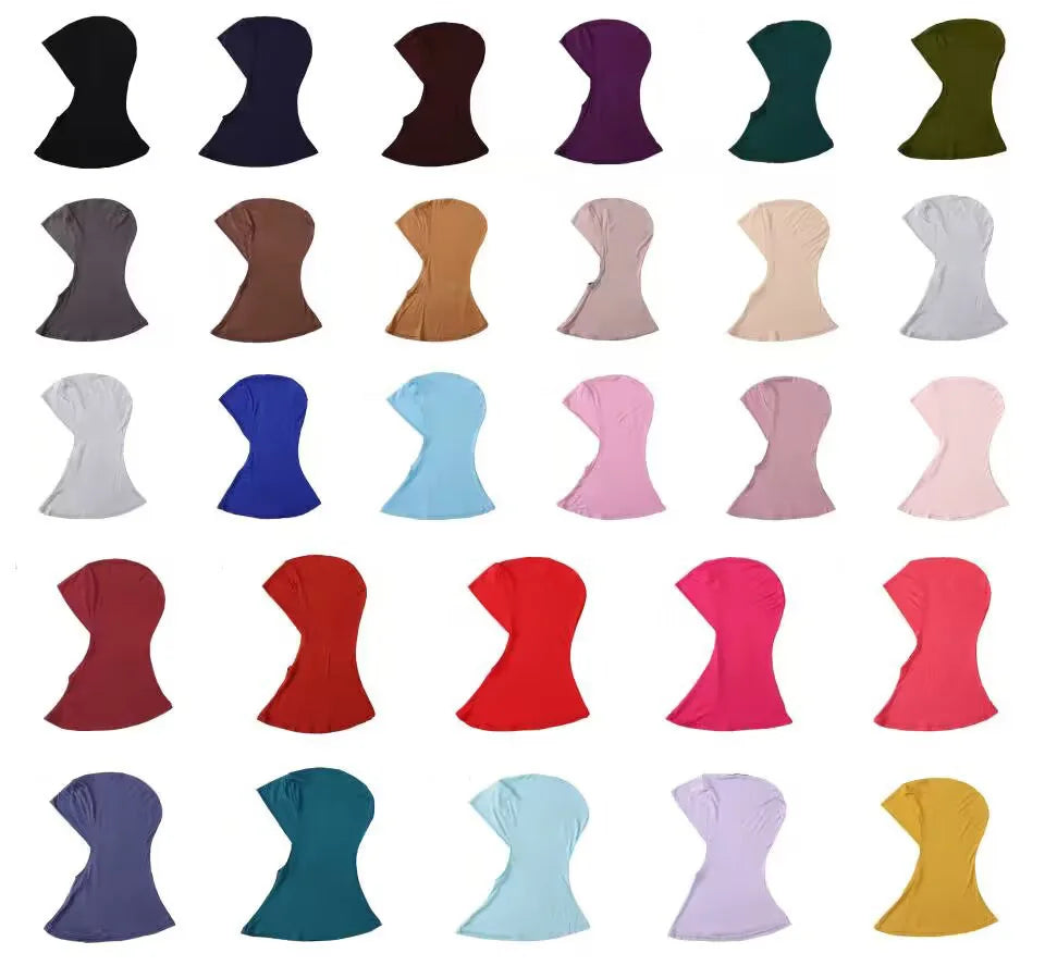 Modal Underscarf Inner Hijab Cap – Soft Stretch Veil for Women (12 Colors)