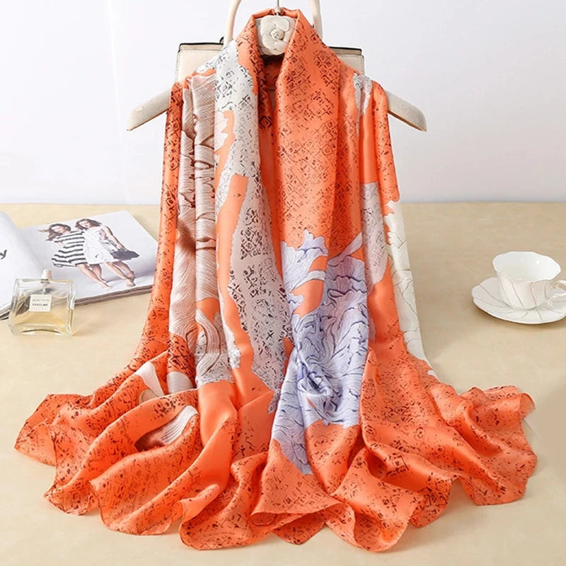 Printed Polyester Hijab Scarf & Shawl - 180x90cm Women's Wrap
