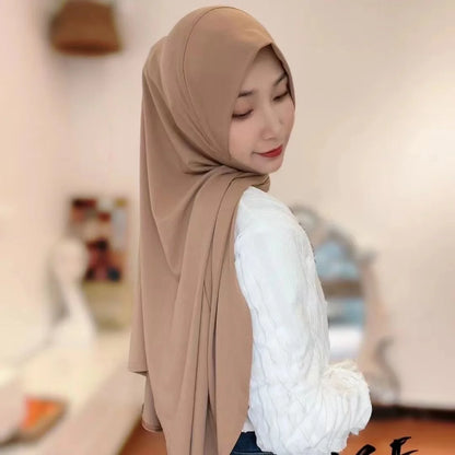 Women's Amira Pull-On Hijab with Chin Part – XL Jersey Inner Scarf