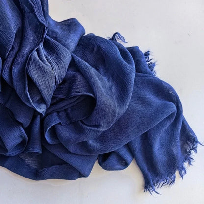 Soft Cotton-Viscose Tassel Hijab – 200x90cm Plain Headscarf (60 Colors)