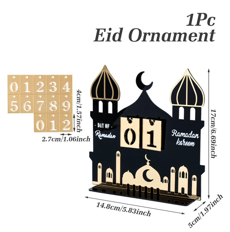 Ramadan Countdown Calendar – Eid Mubarak Home Decoration Ornament