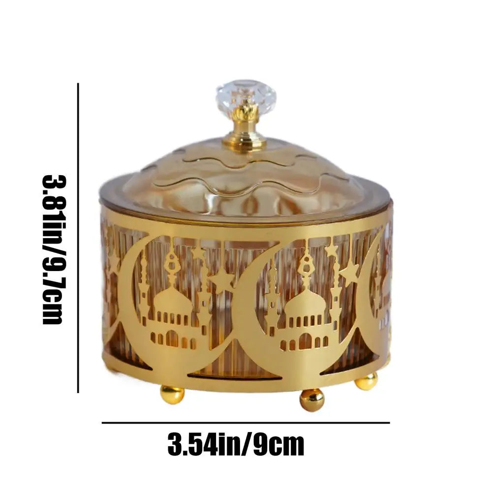 Ramadan Sweets Candy Tray – Middle Eastern Metal Serving Box for Eid & Festive Occasions