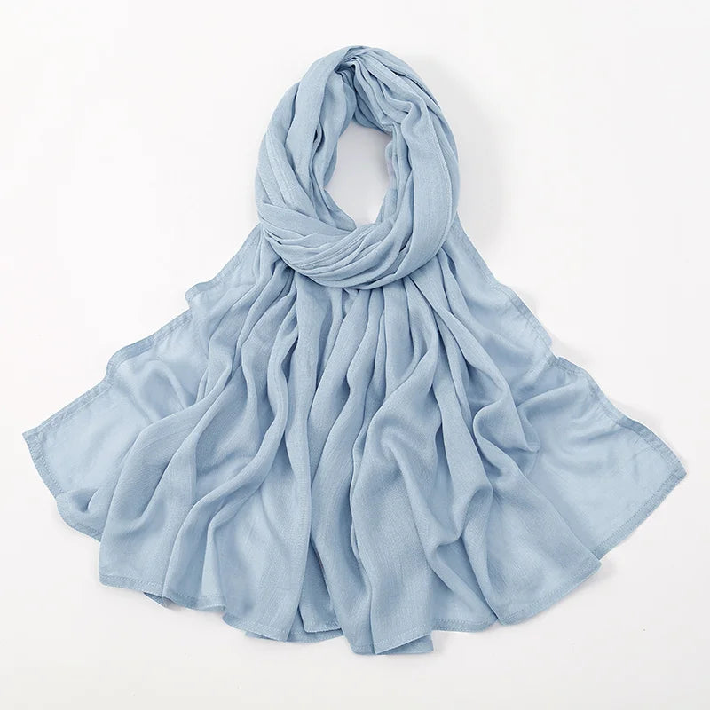 Women's Plain Modal Hijab Scarf – Lightweight Everyday Headscarf