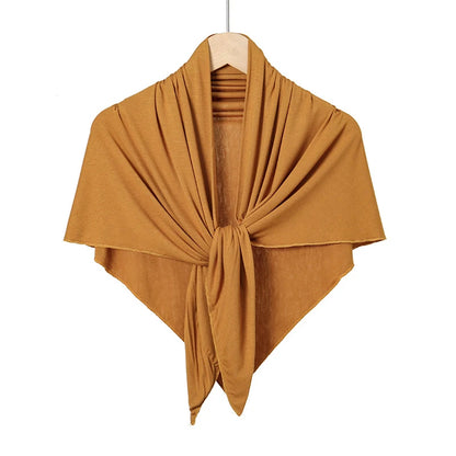 Jersey Triangle Hijab Scarf – Soft Solid Color Shawl & Head Wrap (Single & 2-Piece Sets)