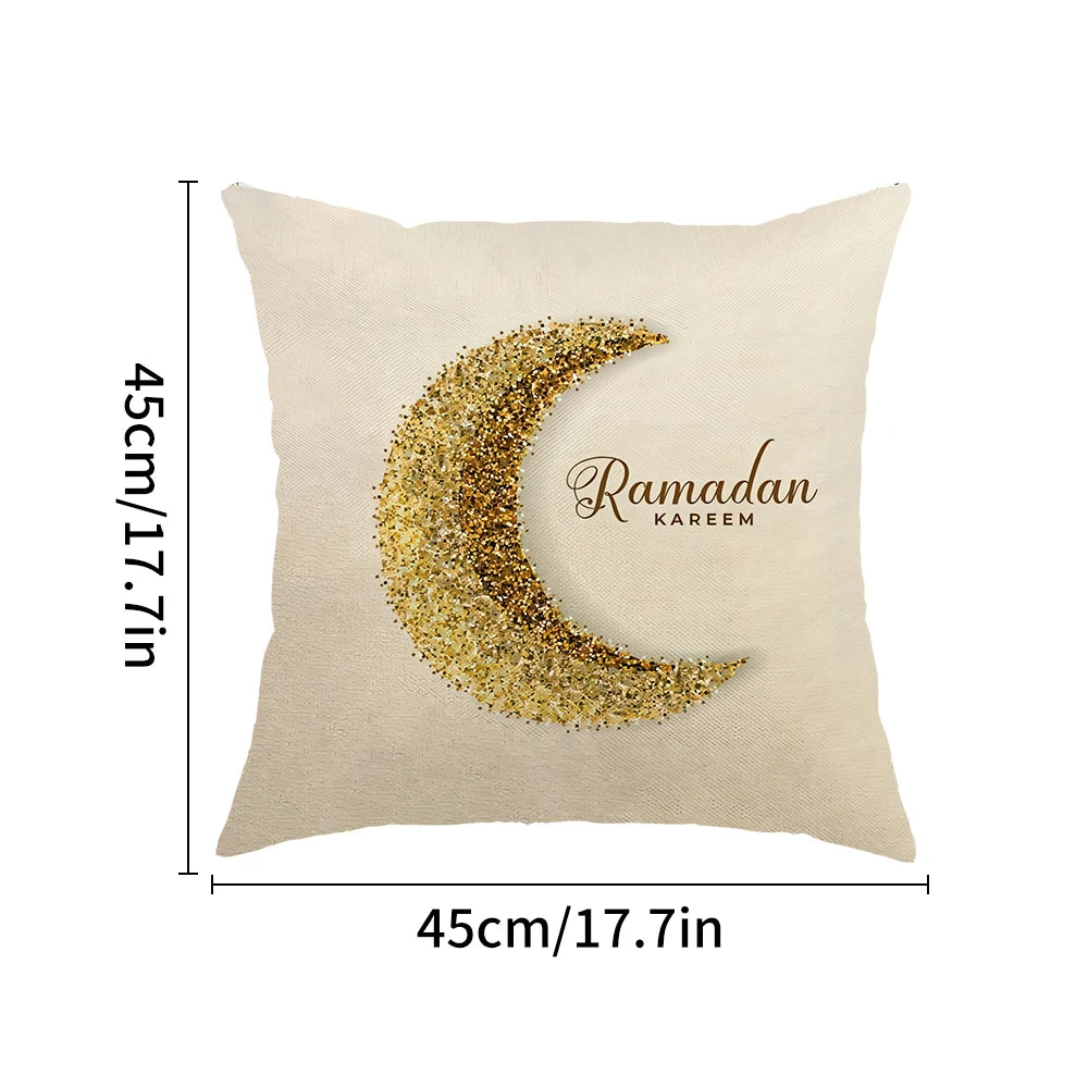 Ramadan & Eid Islamic Cushion Cover – Muslim Decorative Sofa Pillowcase | 8 Designs