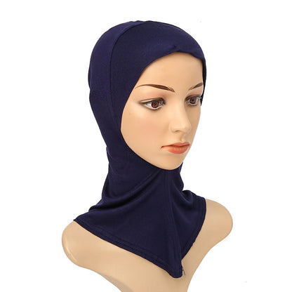 Women's Full-Cover Ninja Underscarf Bonnet – High-Stretch Cotton Jersey, 28 Colors