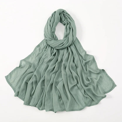 Soft Cotton Hijab for Women | Elegant Muslim Headscarf | 44 Colors | 190×85cm