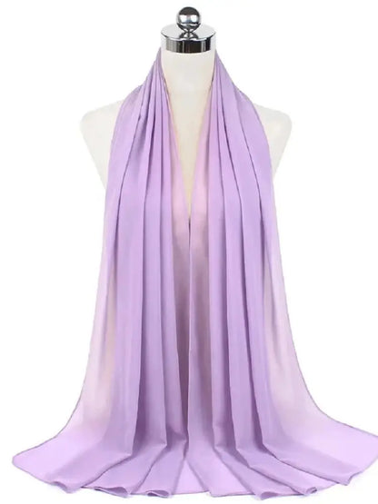 Solid Chiffon Hijab Scarf & Shawl for Women | Ready-to-Wear Muslim Headscarf | 65 Colors