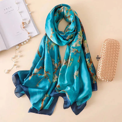 Printed Polyester Hijab Scarf & Shawl - 180x90cm Women's Wrap