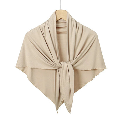 Jersey Triangle Hijab Scarf – Soft Solid Color Shawl & Head Wrap (Single & 2-Piece Sets)
