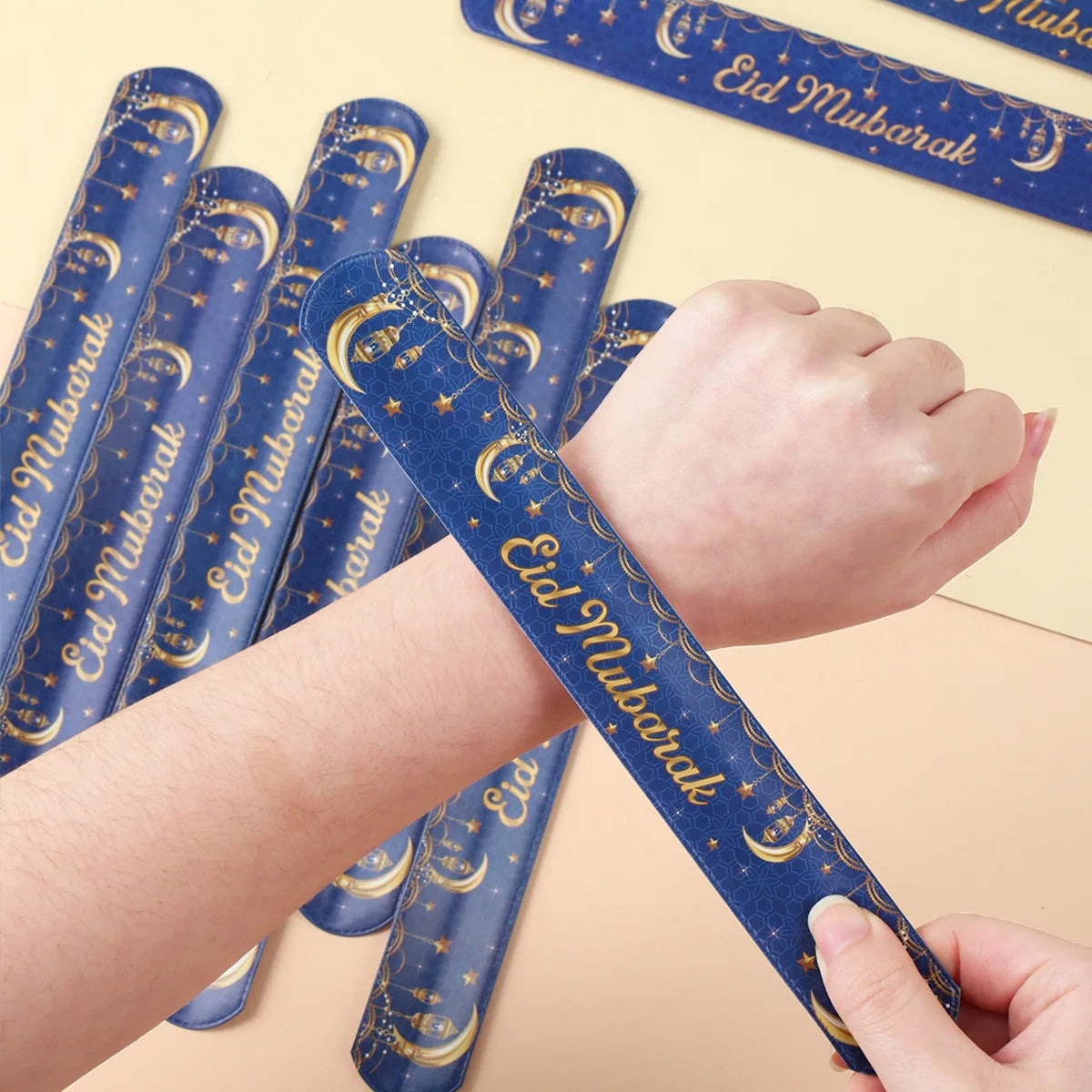 Eid Mubarak Slap Bracelet – Islamic Party Favor & Kids Gift