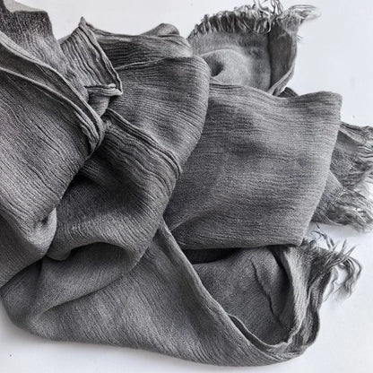 Soft Cotton-Viscose Tassel Hijab – 200x90cm Plain Headscarf (60 Colors)