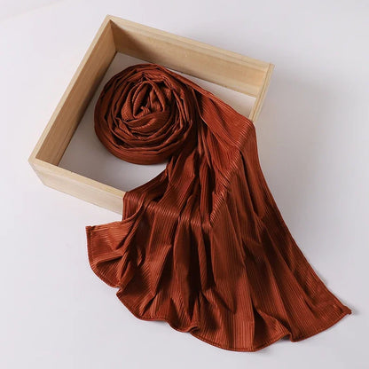 Ribbed Jersey Hijab - Soft Plain Scarf 70x175cm