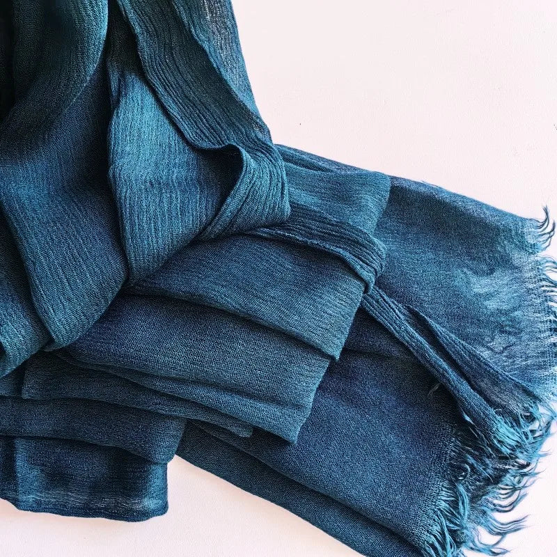 Soft Cotton-Viscose Tassel Hijab – 200x90cm Plain Headscarf (60 Colors)