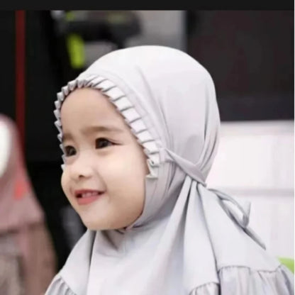 Girls Pull-On Amira Hijab – Ages 3–6, Soft Stretch Jersey, 11 Colors