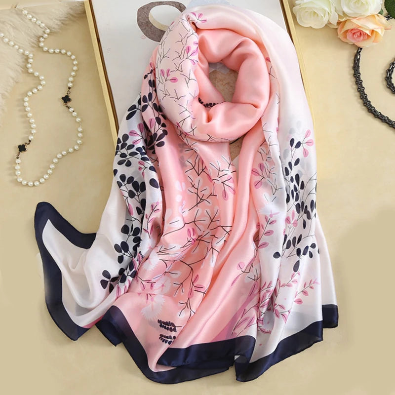 Printed Polyester Hijab Scarf & Shawl - 180x90cm Women's Wrap