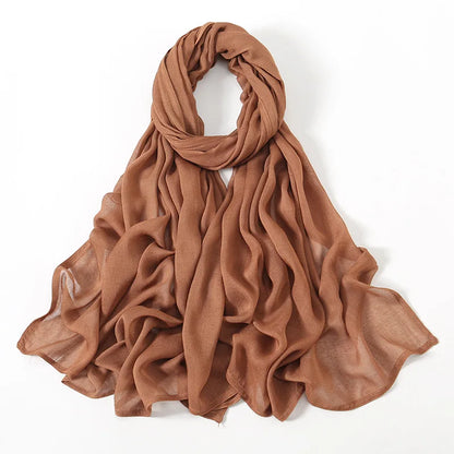 Soft Cotton Hijab for Women | Elegant Muslim Headscarf | 44 Colors | 190×85cm