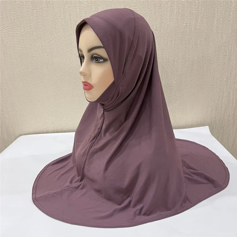 Women's Instant Hijab Scarf – Lightweight Linen Jersey Head Wrap, 13 Colors