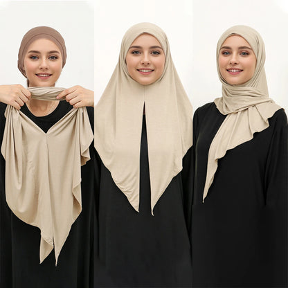 Women's Loop Instant Hijab – Stretch Jersey Cotton Triangle Scarf