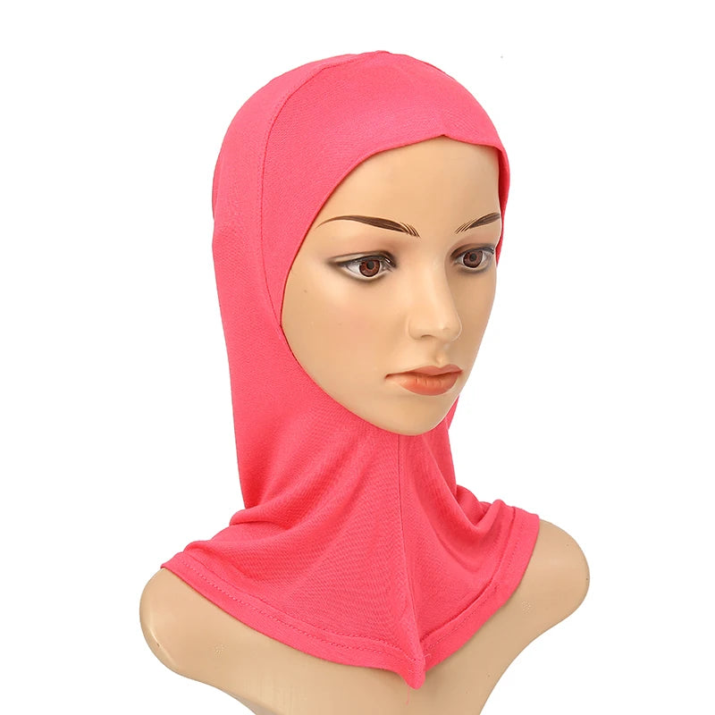 Women's Full-Cover Ninja Underscarf Bonnet – High-Stretch Cotton Jersey, 28 Colors