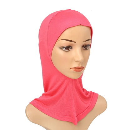 Women's Full-Cover Ninja Underscarf Bonnet – High-Stretch Cotton Jersey, 28 Colors
