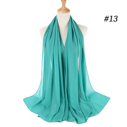 Bubble Chiffon Hijab Scarf for Women | Solid Color Veil & Wrap | 61 Colors