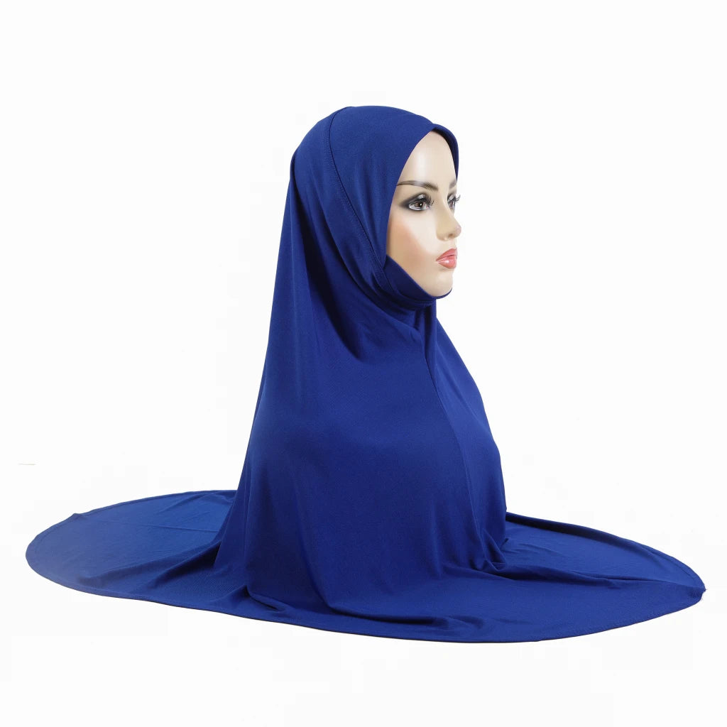 Women's Amira Pull-On Hijab with Chin Part – XL Jersey Inner Scarf