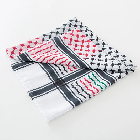 Unisex Arab Keffiyeh Square Scarf – Tactical Desert Headwrap & Neck Scarf