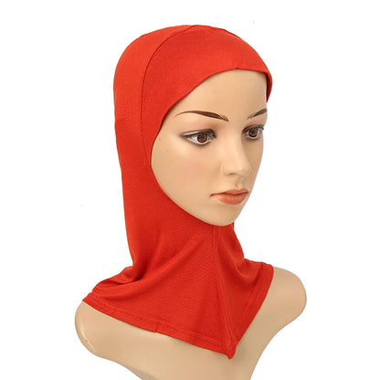 Women's Full-Cover Ninja Underscarf Bonnet – High-Stretch Cotton Jersey, 28 Colors