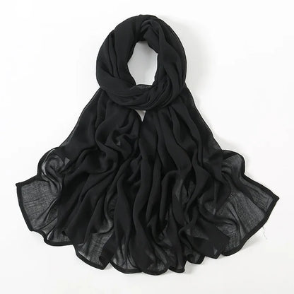 Soft Cotton Hijab for Women | Elegant Muslim Headscarf | 44 Colors | 190×85cm