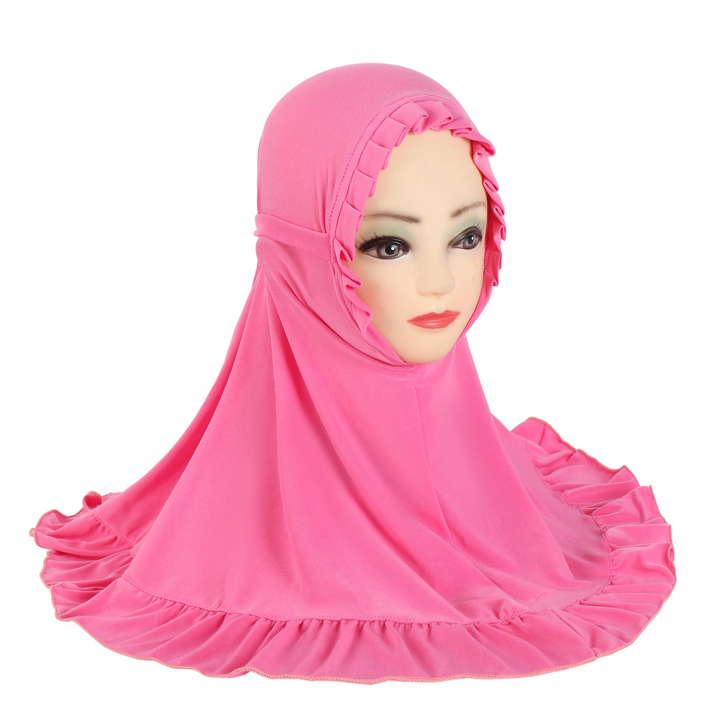 Girls Pull-On Amira Hijab – Ages 3–6, Soft Stretch Jersey, 11 Colors