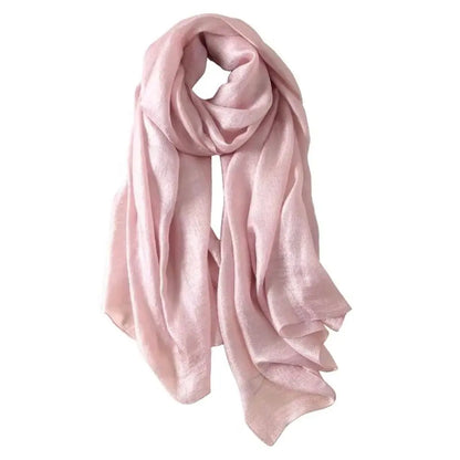Solid Color Plain Hijab Scarf & Shawl – Lightweight Cotton Wrap for Women | 13 Colors
