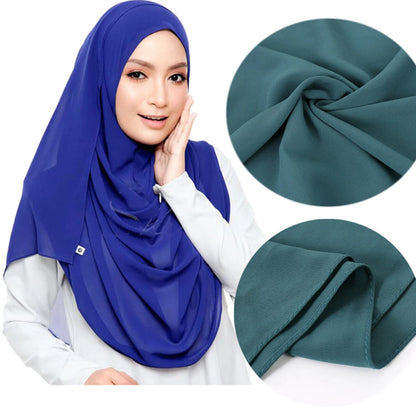Bubble Chiffon Hijab Scarf for Women | Solid Color Veil & Wrap | 61 Colors