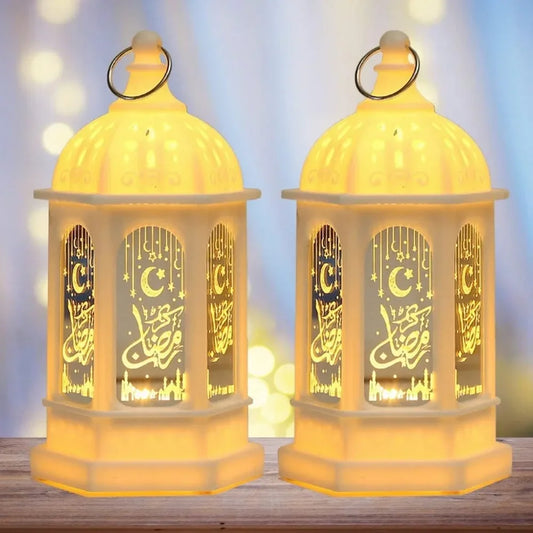 Eid Mubarak LED Lantern - Ramadan Decorative Night Light