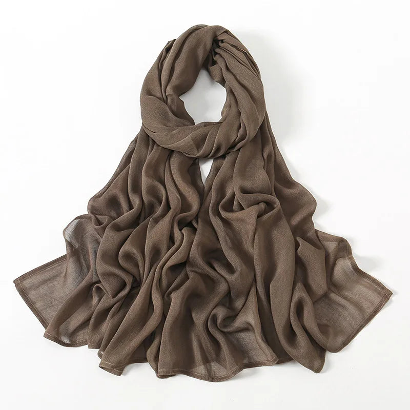 Soft Cotton Hijab for Women | Elegant Muslim Headscarf | 44 Colors | 190×85cm