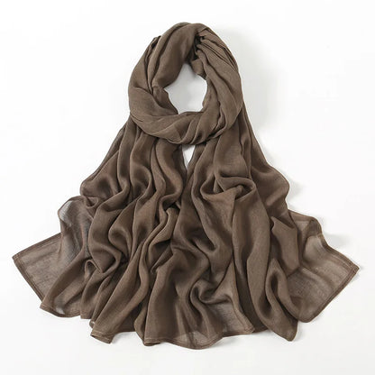 Soft Cotton Hijab for Women | Elegant Muslim Headscarf | 44 Colors | 190×85cm