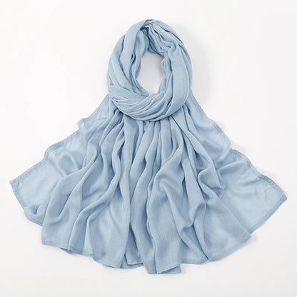 Soft Cotton Hijab for Women | Elegant Muslim Headscarf | 44 Colors | 190×85cm