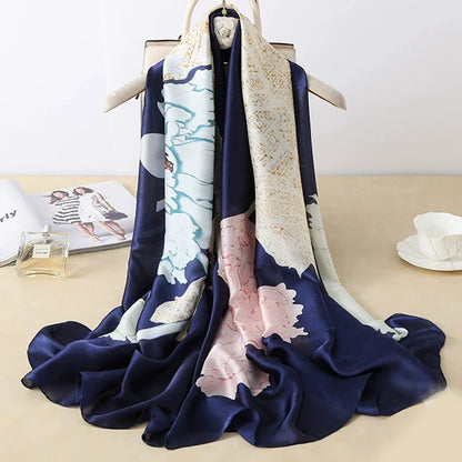 Printed Polyester Hijab Scarf & Shawl - 180x90cm Women's Wrap