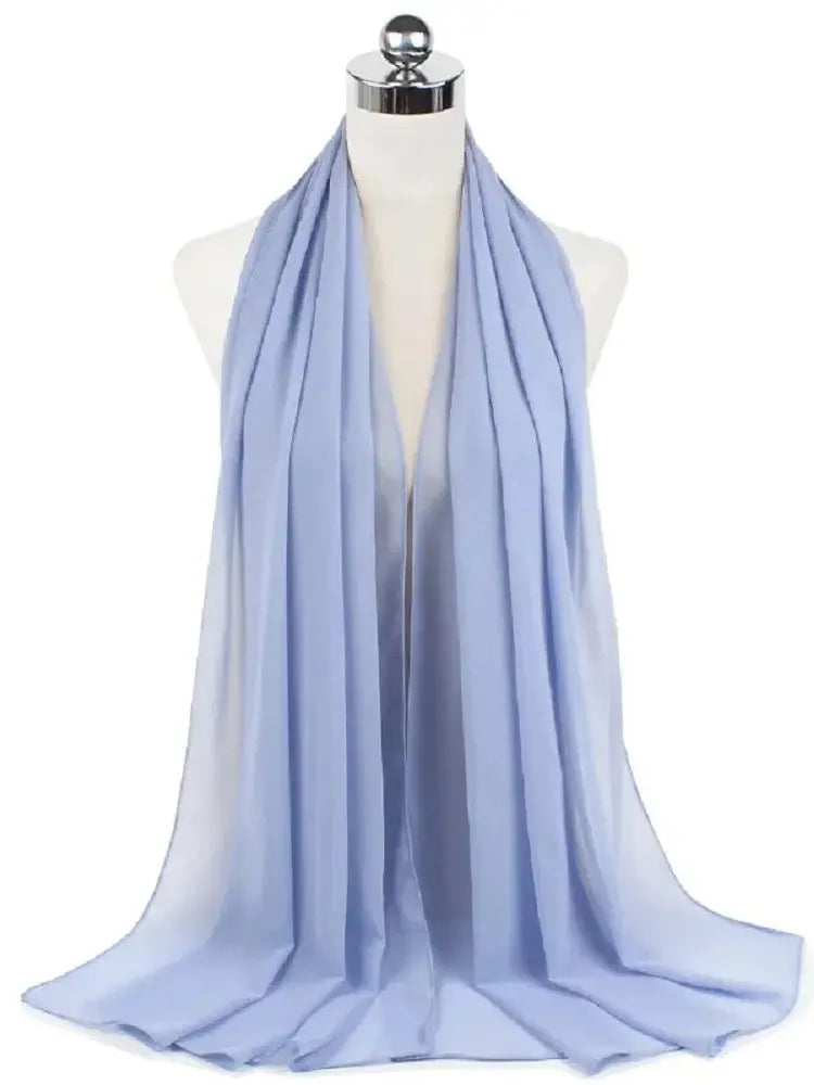 Solid Chiffon Hijab Scarf & Shawl for Women | Ready-to-Wear Muslim Headscarf | 65 Colors