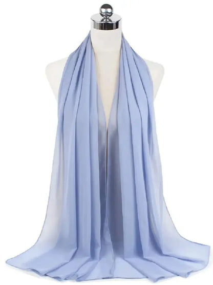 Solid Chiffon Hijab Scarf & Shawl for Women | Ready-to-Wear Muslim Headscarf | 65 Colors