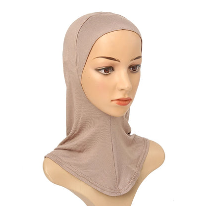 Women's Full-Cover Ninja Underscarf Bonnet – High-Stretch Cotton Jersey, 28 Colors