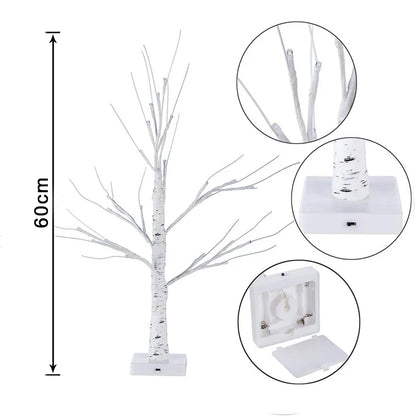 Ramadan LED Birch Tree Light – Star & Moon String Lights, 1.5m 10 LED