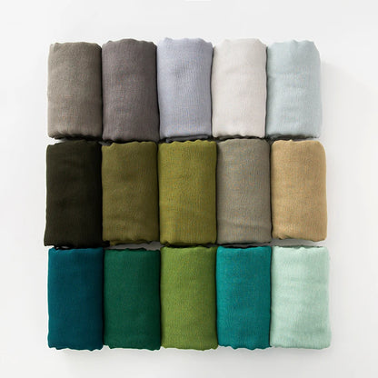 Soft Cotton-Viscose Tassel Hijab – 200x90cm Plain Headscarf (60 Colors)