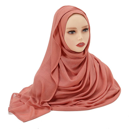 Women's Plain Modal Hijab Scarf – Lightweight Everyday Headscarf