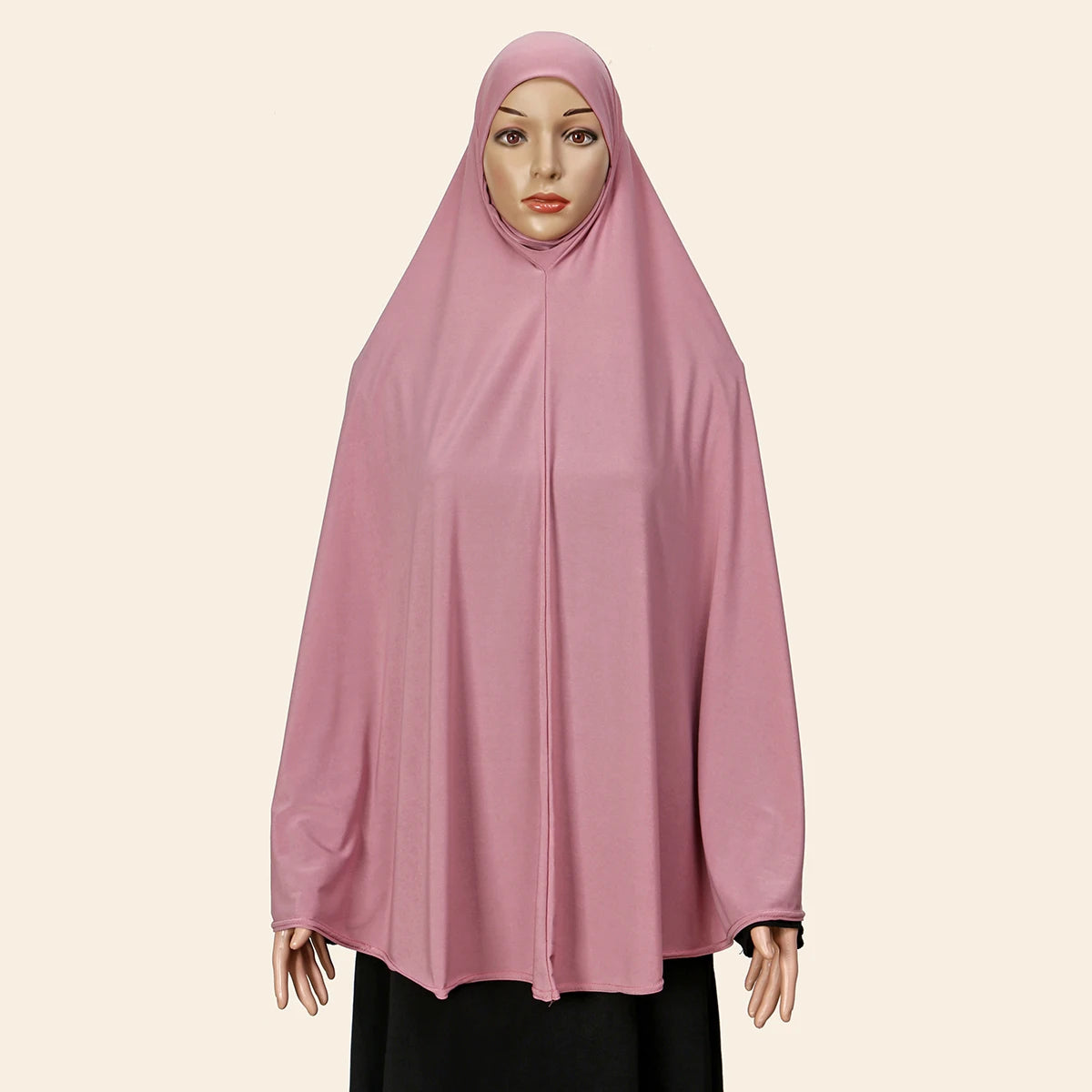 Solid Color Long Hijab Shawl – 130 × 113 cm