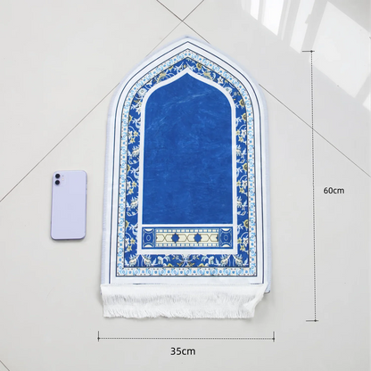 Portable Travel Prayer Mat – Thick Soft Non-Slip Muslim Rug | 35×60cm | 7 Colors & Prints