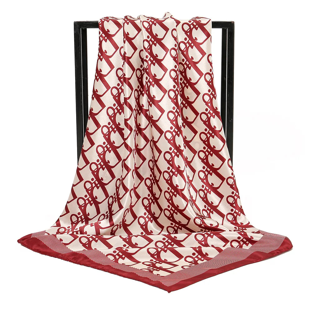 Lightweight Polyester Square Hijab - 90x90cm Breathable Women's Headscarf