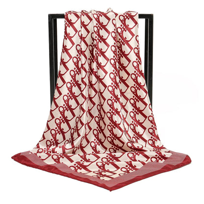 Lightweight Polyester Square Hijab - 90x90cm Breathable Women's Headscarf