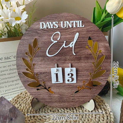 Ramadan Countdown Calendar – Acrylic Eid Mubarak Ornament with Interchangeable Numbers | 11 Designs