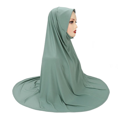Women's XL Instant Hijab Scarf – Oversized Woven Polyester, 18 Colors